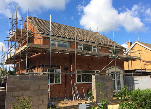 A domestic scaffold structure